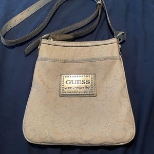 Guess cross bag, white & sliver